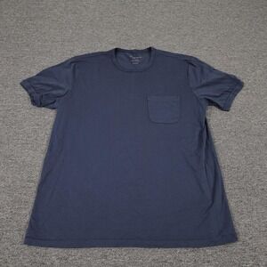 Outerknown Shirt Mens Large Blue Organic Pima Cotton Pocket Tee Peru Tagless